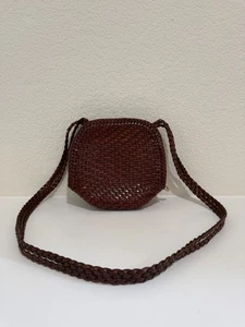 Vintage De Vecchi by Hamilton Hodge Italian Woven Leather Crossbody Bag - Picture 1 of 9