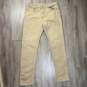 Pantalones Vintage Genes Negro Marrón Para Hombre 32x32 (32x31) Delgados Cónicos Tostados - Imagen 1 de 7
