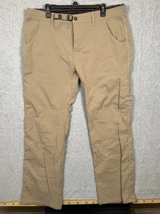 Prana Zion Pants Mens 38X32 Brown Stretch Roll-Up Legs Hiking Straight Outdoors - Picture 1 of 13