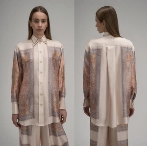 Zimmermann Illustration Paisley Seide Knopfleiste Hemd Paisley Haze 4 US 0 AU Neu mit Etikett - Bild 1 von 21