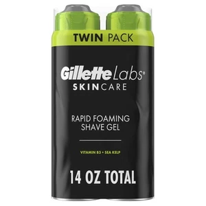 GilletteLabs Rapid Foaming Shave Gel for Men 7oz Pack of 2 - Picture 1 of 6