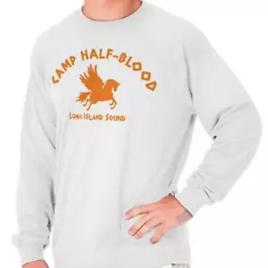 Camp Half Blood Long Island Sound Pegasus Long Sleeve Tshirt for Men or Women - Picture 1 of 10