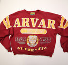 Harvard TWIG Laguna Beach Spell Out Graphic Sweatshirt Womens XL Crop Distressed