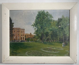 Vintage Original Oil Painting New York Mental Institution Patient 3x Signed 1938 - Picture 1 of 23