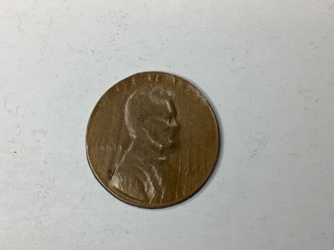 Wheat Penny Error 1944P stamp on unknown planchet Cover