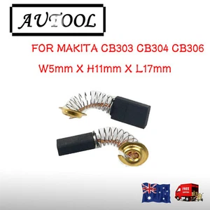 Carbon Brushes For Makita CB303 CB304 CB306 5X11X17mm 5603R 5606B 5806B AU - Bild 1 von 3