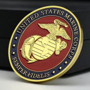 Washington, D.C. Memorial Coin US Marine Corps Gold Plating Medal Ornament Gift - Picture 1 of 12