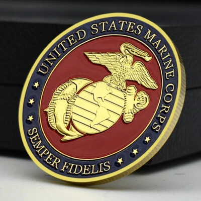 华盛顿特区纪念币美国海军陆战队镀金奖章装饰礼物 — 第 1/4 张图片