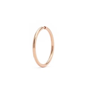 14K massiver roségold einfacher nahtloser eng anliegender Nasenring 20 g Nasenring - einzeln 7 mm - Bild 1 von 9