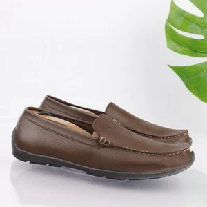 Tommy Bahama Men's Amalfi Loafer Size 12 Brown Leather Driving Shoe Moc Toe - Picture 1 of 14