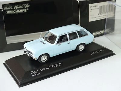 OPEL ASCONA A VOYAGE 1970 Bleu MINICHAMPS 1:43 - Photo 1/2