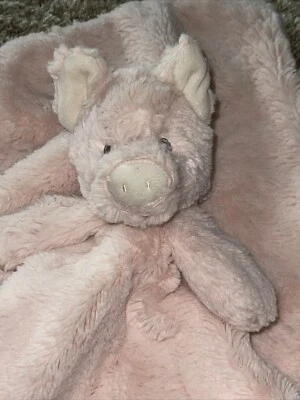 Kellytoy свинья милый безопасности одеяло K Luxe ребенка мягкий плюшевый ферма свинья погремушка игрушка - Изображение 1 из 4