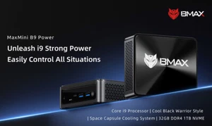 Mini PC BMAX, Intel Core i9-12900H, máx. 5,0 GHz, 32 GB RAM, 1 TB SSD Windows 10/11 - Imagen 1 de 23