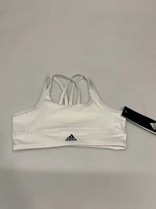 New Adidas Sport Bra White S (7/8) Girls A39 - Picture 1 of 6