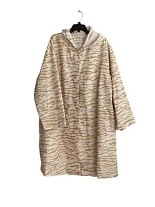 Ava Viv Women's Long Rain Jacket 2X Animal Print Light Weight Hooded - Picture 1 of 6