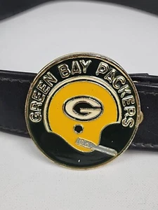 Rare 1971 Green Bay Packers Belt Buckle 2.5" Enamel Round NFL Football VTG - Picture 1 of 12