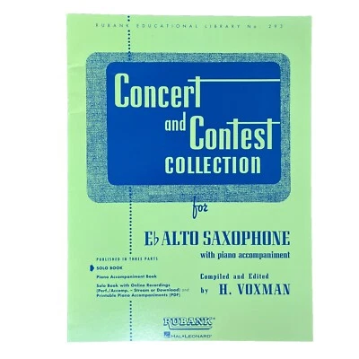 Concert and Contest Collection Eb Alto Saxophone Solo W/Piano New Hal Leonard - Image 1 of 4