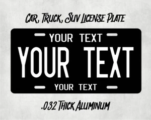 Any State Black & White Custom Metal License Plate car truck tag - Picture 1 of 3