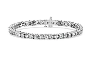 3 CT Tennis Bracelet with Lab Grown Diamond CVD HPHT Sterling Silver VS Clarity - Picture 1 of 1