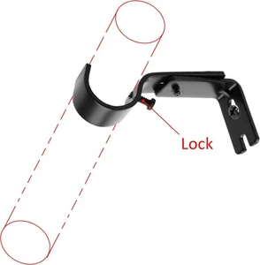 3er Set Gardinen Gardinen Wandstangen verstellbare Halterungen für schwarz ausziehbar - Bild 1 von 6