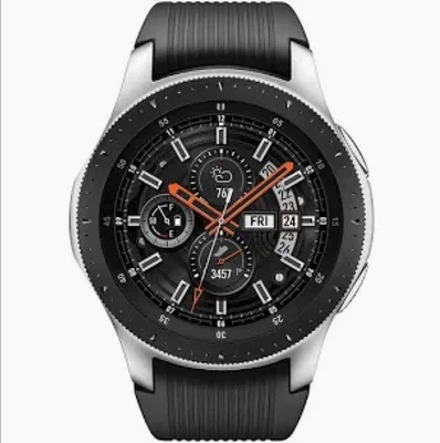 BRAND NEW IN BOX - Samsung Galaxy Smartwatch SM-R800 46mm Silver Case-Onyx Black - Image 1 of 2