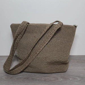 The SAK Schultertasche khaki hellbraun gewebt Strick Boho - Bild 1 von 9