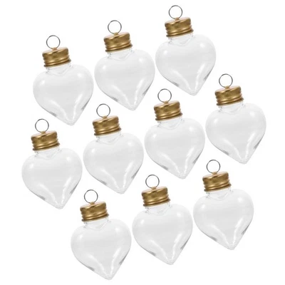  10 Stück weihnachtliche Saftbehälter Getränkeflaschen Weihnachten herzförmige - Bild 1 von 4