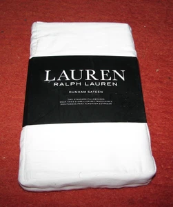 (2) RALPH LAUREN "Dunham Sateen" STANDARD Pillowcases (WHITE) - Picture 1 of 2