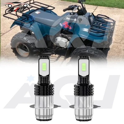 FOR Kawasaki Bayou 220 1988-2002 BULB 2X Ice Blue H6 LED HEADLIGHT BULBS Foto 1 de 4