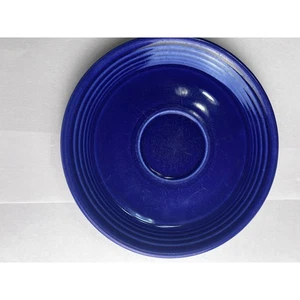 Vintage Fiesta Ware Cobalt Blue Saucer Plate Ringed Design 6.25" - Picture 1 of 6
