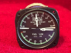 UNITED INSTRUMENTS MANIFOLD PRESSURE FUEL FLOW INDICATOR P/N 6533-1 - Picture 1 of 7