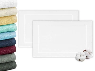 2er Set Badematten Badvorleger Badteppich Duschvorleger 50x70 cm 100% Baumwolle - Bild 1 von 2
