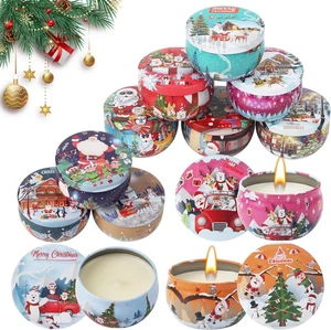12 Pezzi Set Candele Profumate in Stile Natalizio, Regalo Di Candele Natalizie,  - Foto 1 di 12
