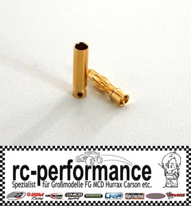 Goldkontaktstecker 4 mm Hochstromstecker Goldbuchsen Lipo Brushless MGM  - Bild 1 von 1