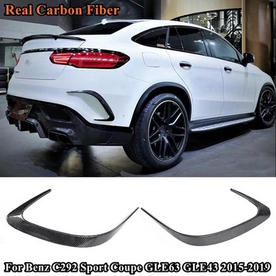 Divisor de aleta de parachoques trasero de carbono real para Benz C292 Sport Coupe GLE63 GLE43 15-19 Foto 1 de 4