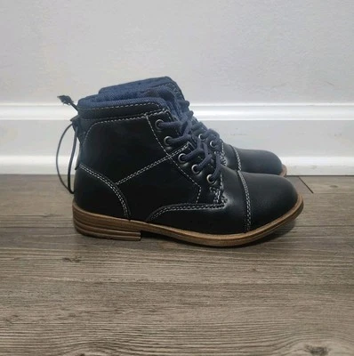 New ARIZONA Little Boys Cruise Ankle Boots Shoe Size 11 M Black Faux Leather - Image 1 of 4