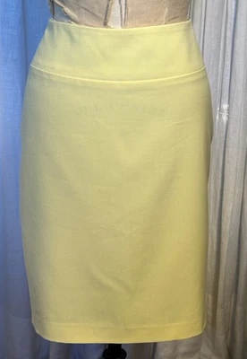 Alfani Womens Straight Knee L Pale Yellow Skirt Sz 16 Pre-owned  - Image 1 of 4