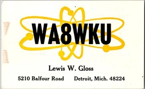 Radio Postcard - WA8WKU - DETROIT, MICHIGAN - Picture 1 of 2