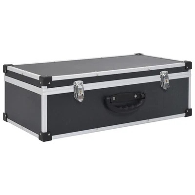 CD Case Aluminum ABS Storage Organizer for 40/60/80 CDs Black/Silver vidaXL