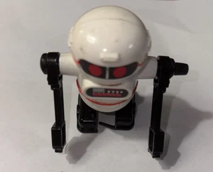 TOMY POCKET ROBOTS-VINTAGE-WIND-UP WALKING BOT-TAIWAN-WEISS-ROT-FUNKTIONIERT - Bild 1 von 5