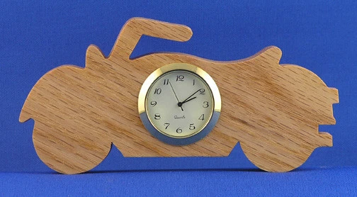 Motorcycle Mini Clock - Hand cut w/ choice of insert - Image 1 of 1
