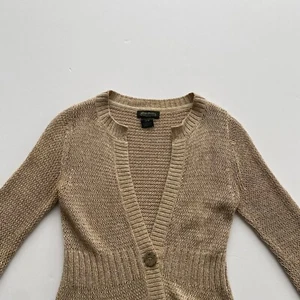 Eddie Bauer Damen-Cardigan Größe XS offener Strick einzelner Knopf 3/4 Ärmel hellbraun - Bild 1 von 6