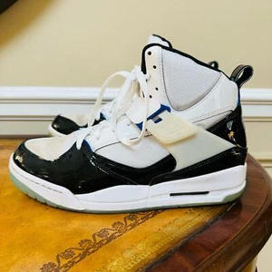 Jordan Flight 45 High Concord Mens DC2571-100 White Black Blue Sleek Size 9 - Picture 1 of 10
