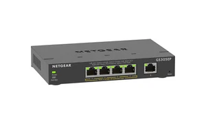 NETGEAR 5-Port Gigabit Ethernet POE+ Smart Plus Managed Switch 63 W PoE - Picture 1 of 7