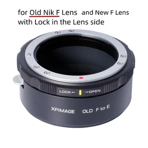XPimage Lock Lens Adapter for Old NIKON F Lens to Sony E mount A6500 A7RV Camera - Picture 1 of 9