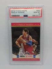 2012 Panini Hoops #237 Nikola Vucevic Philadelphia 76ers RC Rookie PSA 10 Gem 