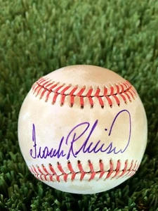 FRANK ROBINSON SIGNED NATIONAL LEAGUE BASEBALL REDS ORIOLES INDIANS JSA COA - Picture 1 of 3