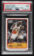 2003-04 Bazooka Mini LeBron James (White Jersey) #223.1 PSA 9 MINT Rookie RC
