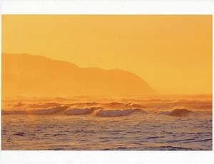 MISTY SUNSET NORTH OAHU SCENIC GICLEE PRINT ON 8.5 X 11 INCH PHOTO PAPER - Picture 1 of 1