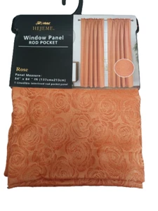 Hejeme 81002-4 54" x 84" Blackout Window Curtain Rod Pocket Curtain Rose Color - Picture 1 of 1